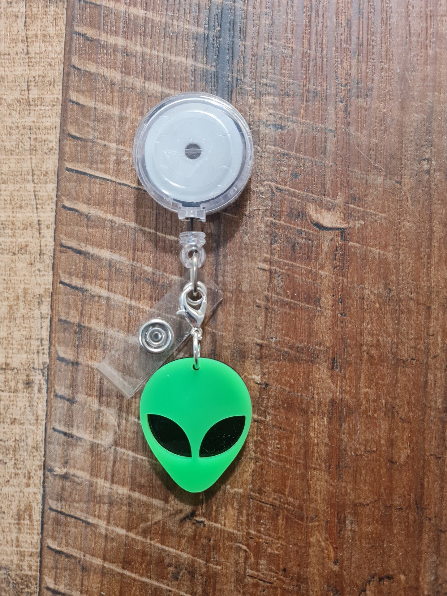 Alien Charm ~ ID Badge Reel Charm ~ Custom Made Charms ~ Badge Buddy ~ Badge Accessories ~ UFO ~ Outer Space ~ Alien ~ Little Green Men