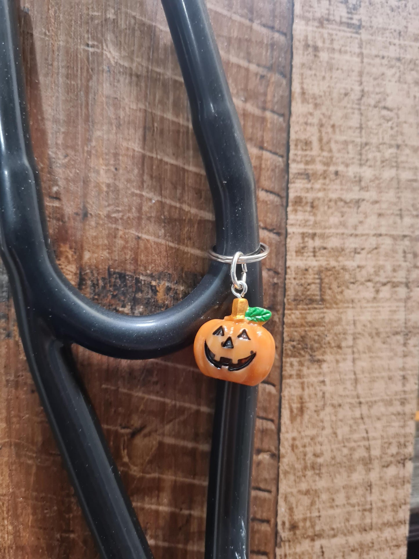Pumpkin ~ Stethoscope Charm ~ RN Charm ~ Medical Stethoscope Charm ~ Physician Charm ~ Stethoscope Tag ~ PT ~ Halloween ~ Jack O'Lantern
