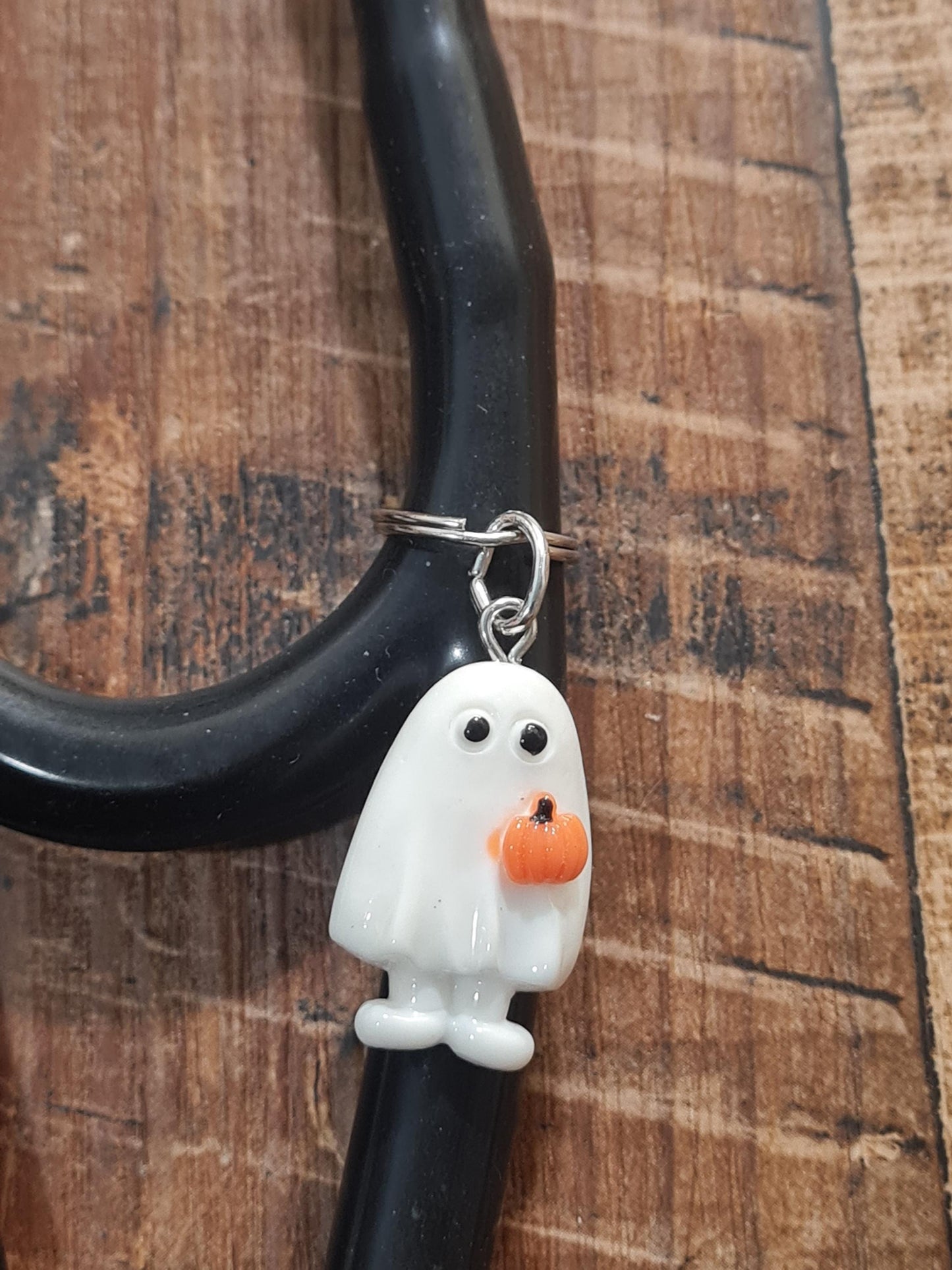 Ghost ~ Stethoscope Charm ~ RN Charm ~ Halloween Stethoscope Charm ~ Physician Charm ~ Stethoscope Tag ~ OT ~ PT ~ Spooky Stethoscope Charm
