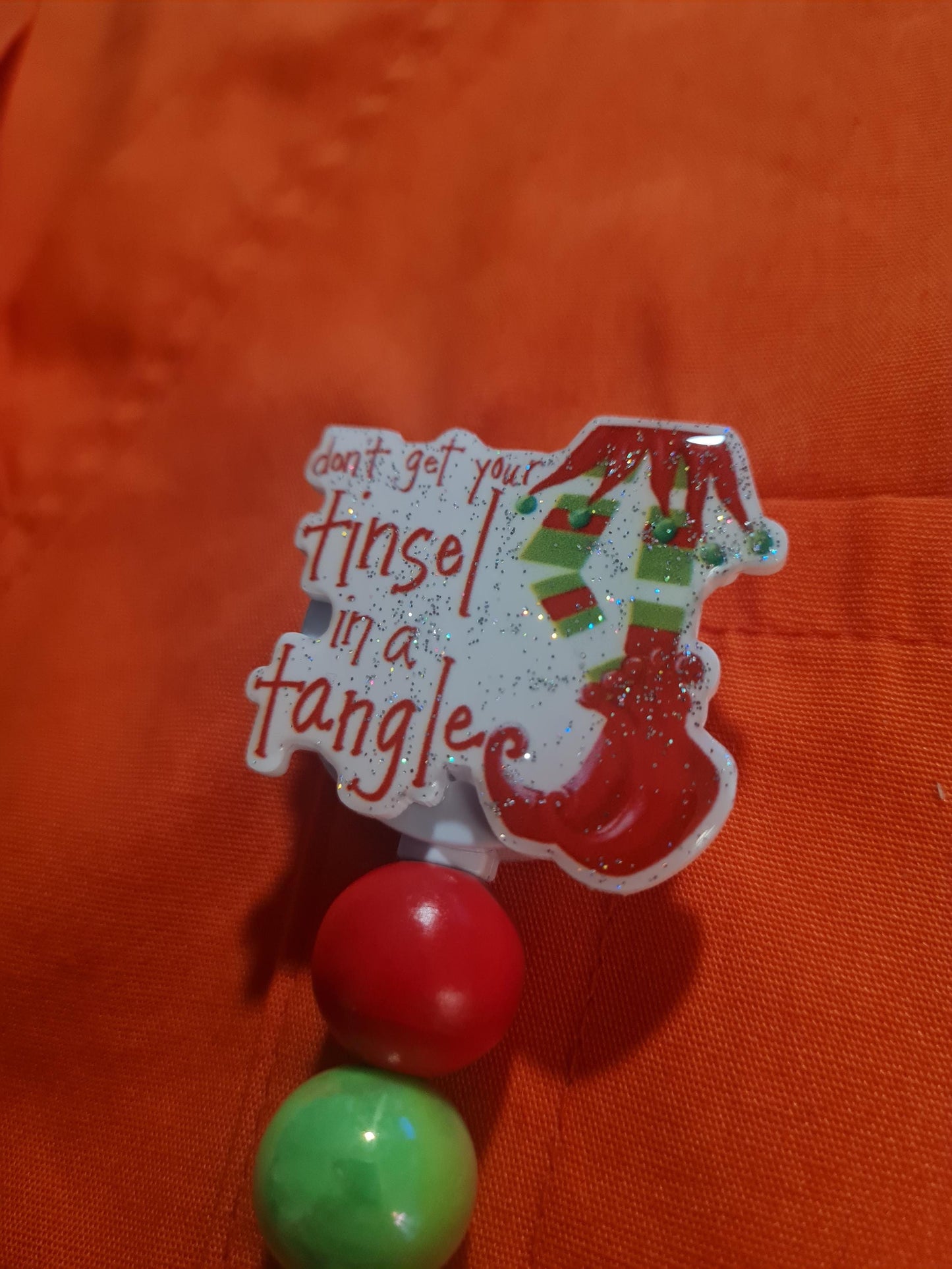 Christmas Badge Reel ~ Health Care Badge Reel ~ Work Badge ~ Medical Badge Reel ~Don't Get Your Tinsel In a Tangle Badge Reel