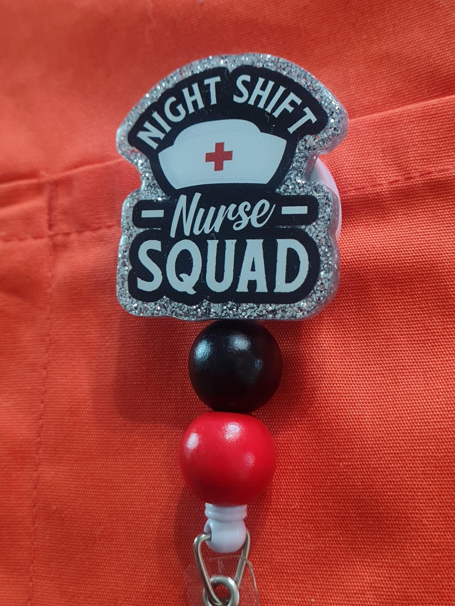 Night Shift Nurse Squad Badge Reel ~ ID Badge Reel ~Health Care Badge Reel ~ Medical Badge Reel ~ RN Badge Reel ~ Third Shift Nurse Badge