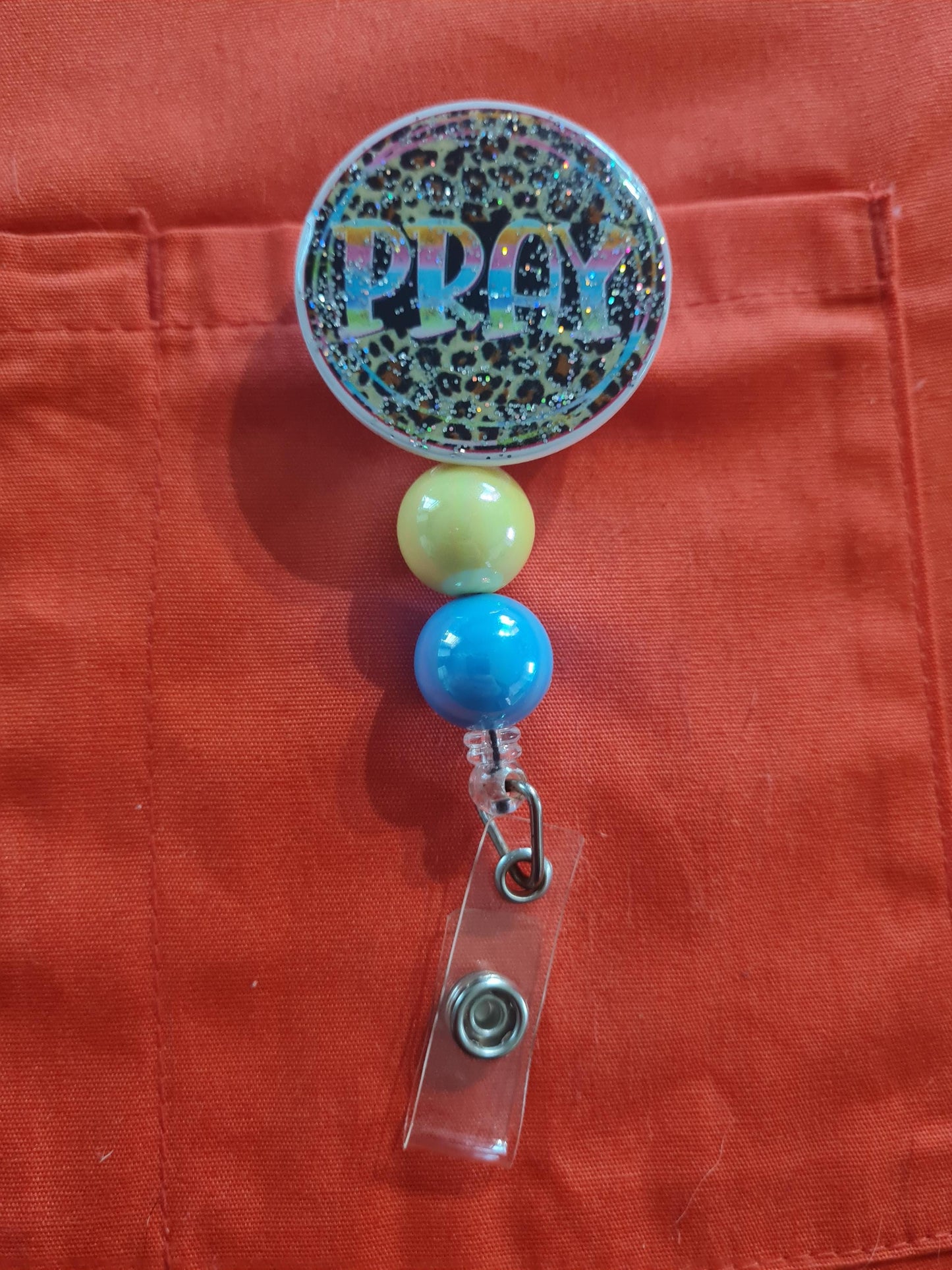 Prayer Request ID Badge Reel - Inspirational Scripture Scripture Holder for Christian Nurses, Teachers, and Church Staff - Retractable Faith Badge