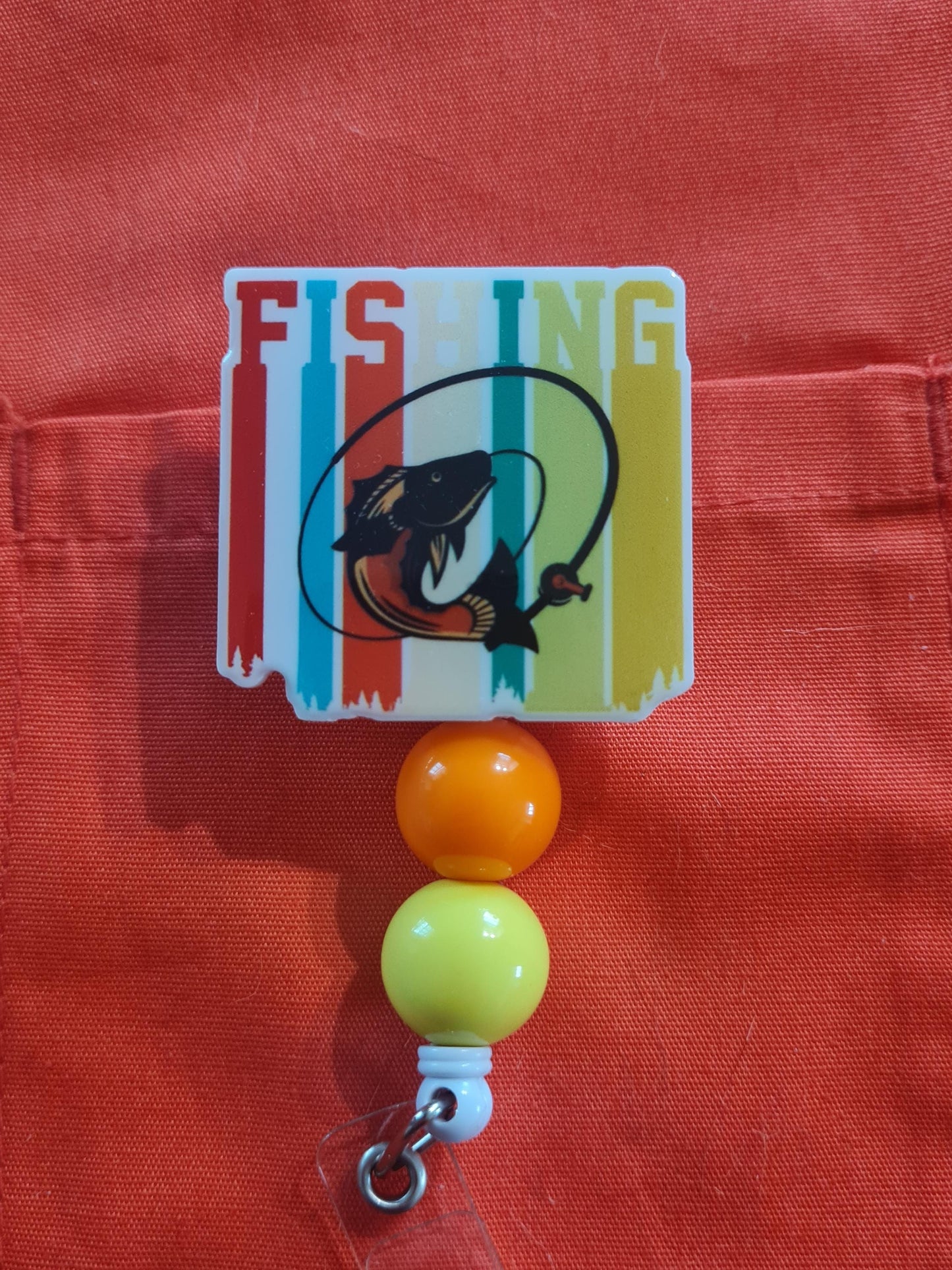 Fishing Badge Reel ~ Badge Reel ~ Health Care Badge Reel ~ Nurse Badge Reel ~ RN Badge Reel ~ Fisherman Badge Reel ~ Bass Fishing Badge