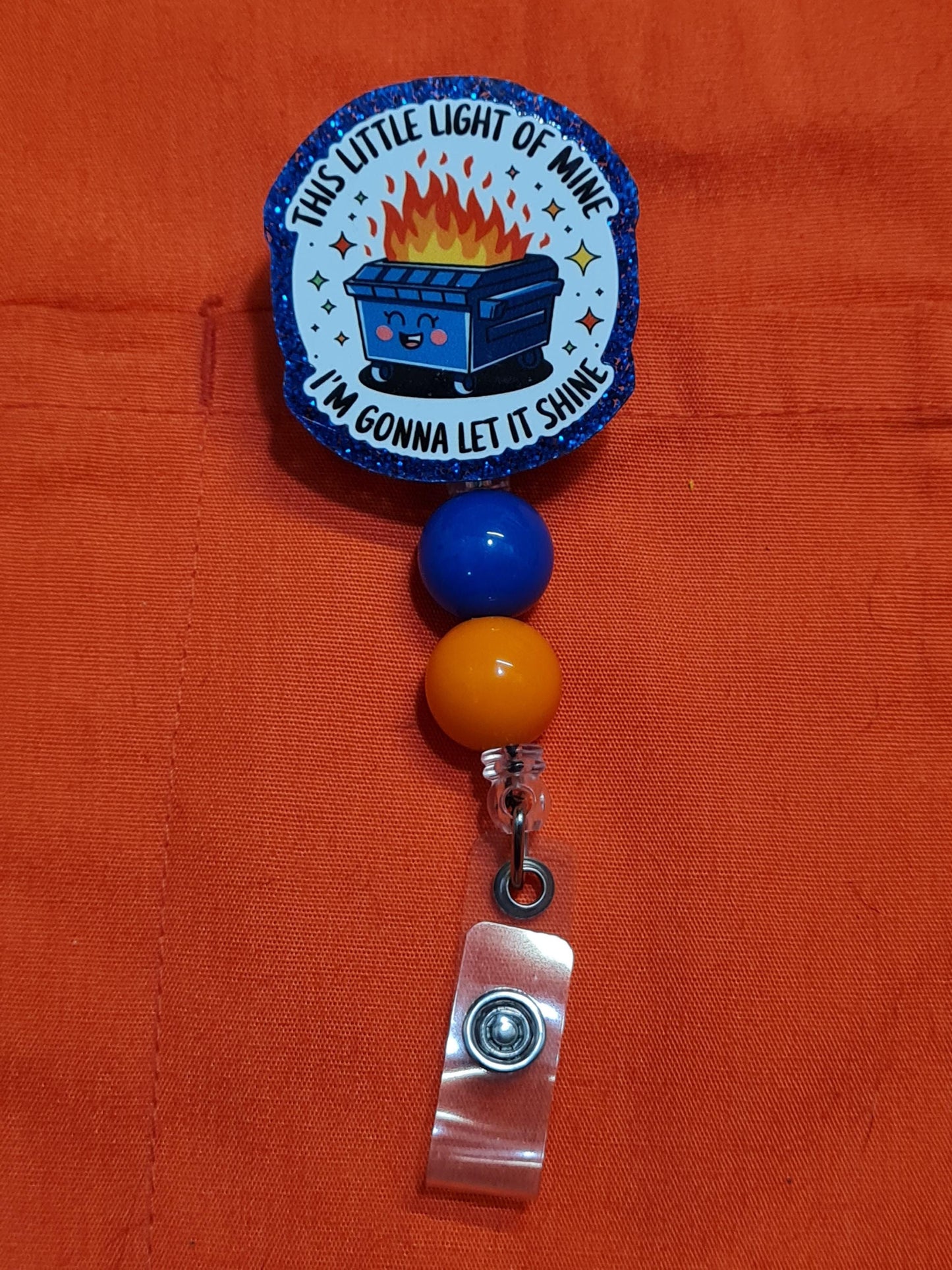 This Little Light of Mine Badge Reel ~ Health Care Badge Reel ~ Medical Badge Reel ~ RN Badge Reel ~ Nurse Badge Reel ~ Dumpster Fire Badge