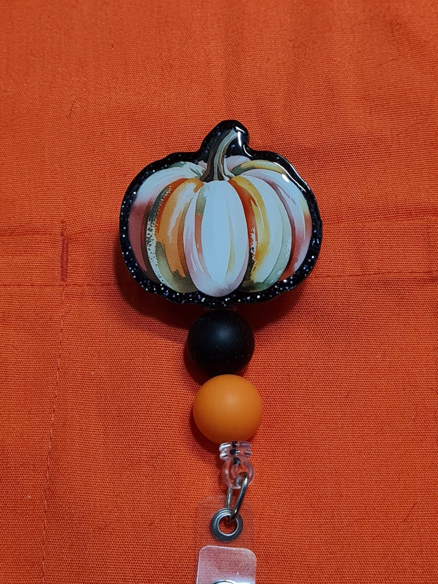 Harvest Pumpkin Badge Reel ~ Health Care Badge Reel ~ Medical Badge Reel ~ RN Badge Reel ~ Nurse Badge Reel ~ Fall Pumpkin Badge Reel