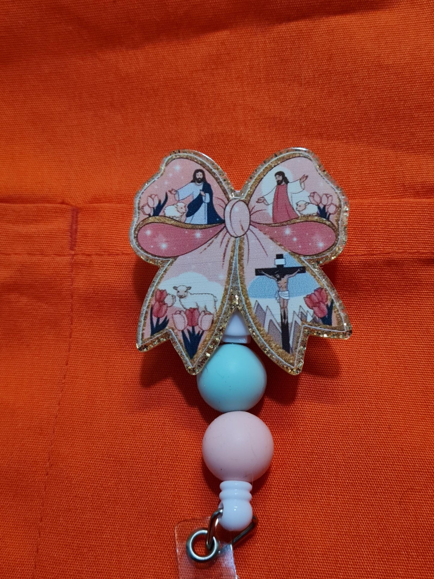 Easter Badge Reel ~ ID Badge Reel~ Catholic Badge Reel~ Religious Badge Reel ~ Nurse Badge Reel ~ Jesus Badge Reel ~ Jesus Christ Badge Reel