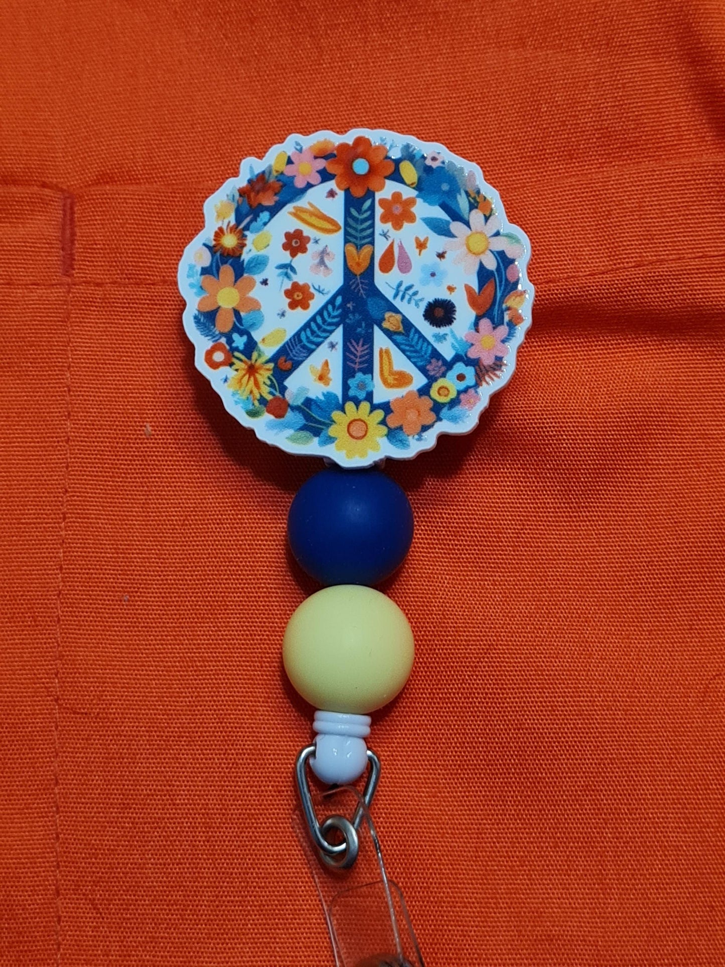 Peace Badge Reel ~ ID Badge Reel ~ Flower Child Badge Reel ~ Peace & Love Badge Reel ~ Work Badge ~ Medical Badge Reel ~ Boho Badge Reel