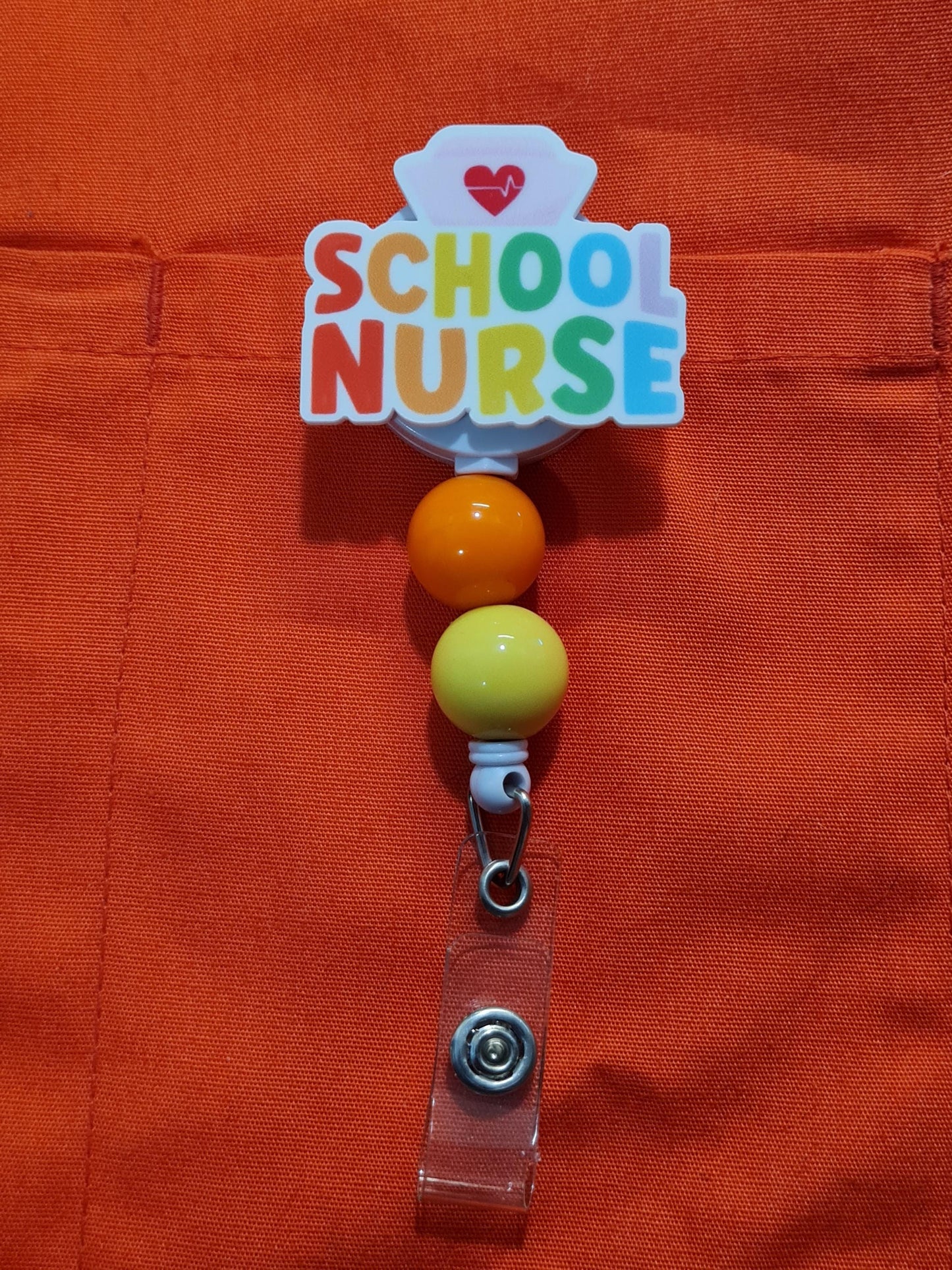 School Nurse Badge Reel ~ RN Badge Reel ~ Health Care Badge Reel~ Medical Badge Reel ~ Nurse Badge Reel ~ School Healthcare Worker