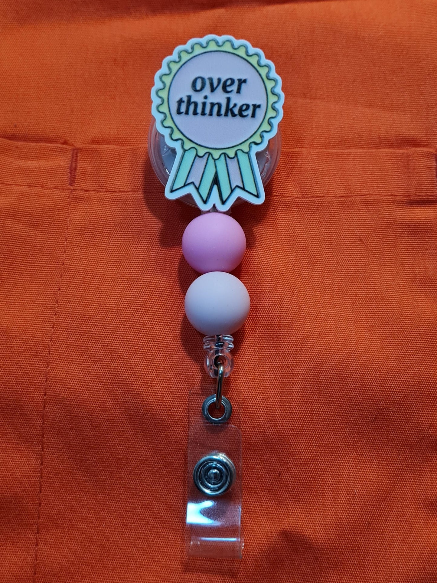 Over Thinker Badge Reel ~ ID Badge Reel ~Health Care Badge Reel ~ Over Think Badge Reel ~ Medical Badge Reel ~ RN Badge Reel ~ Nurse Badge
