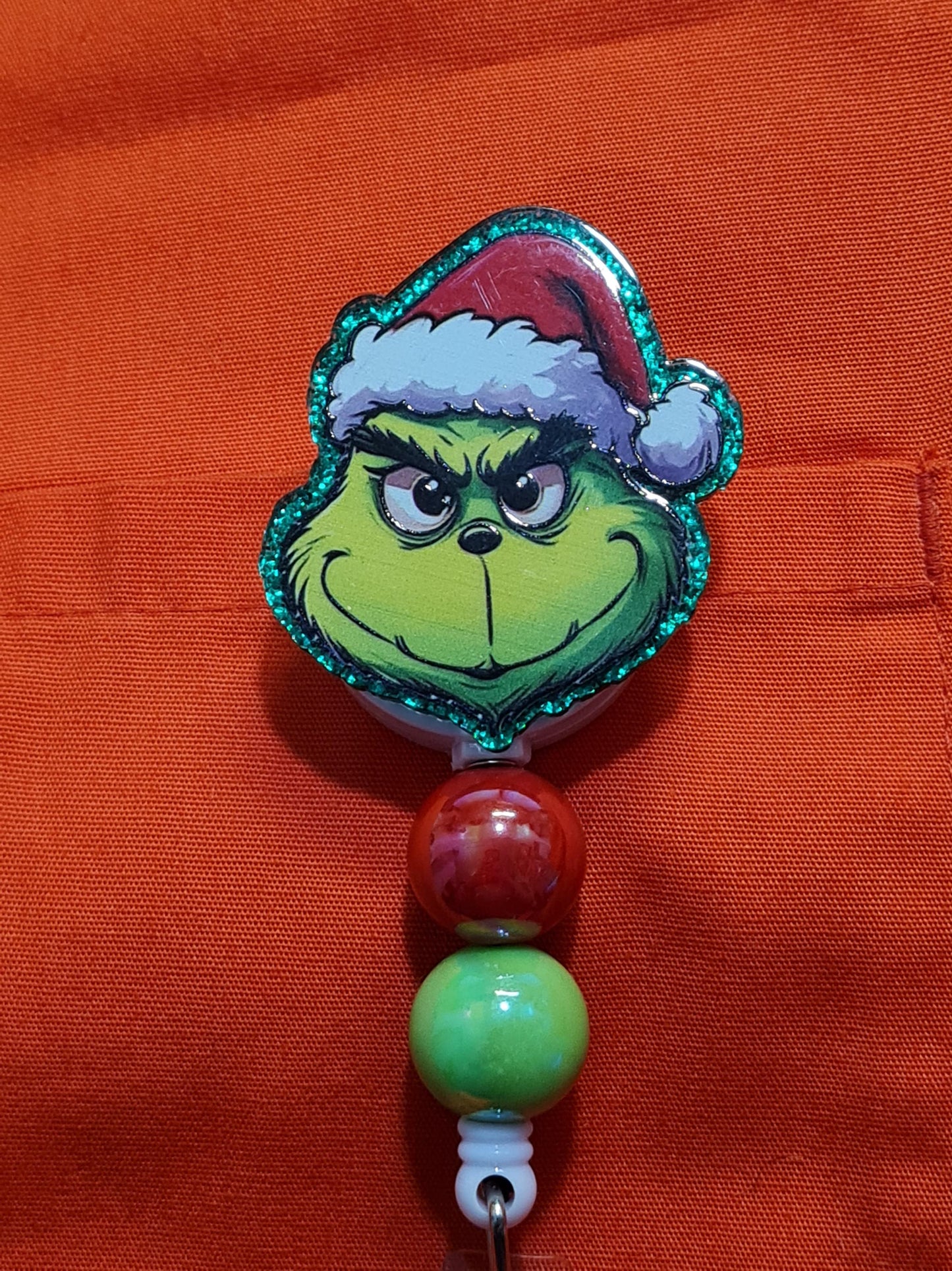 Green Christmas Character Badge Reel ~ Health Care Badge Reel ~ Medical Badge Reel ~ Christmas Badge Reel ~ Stole Christmas Badge Reel