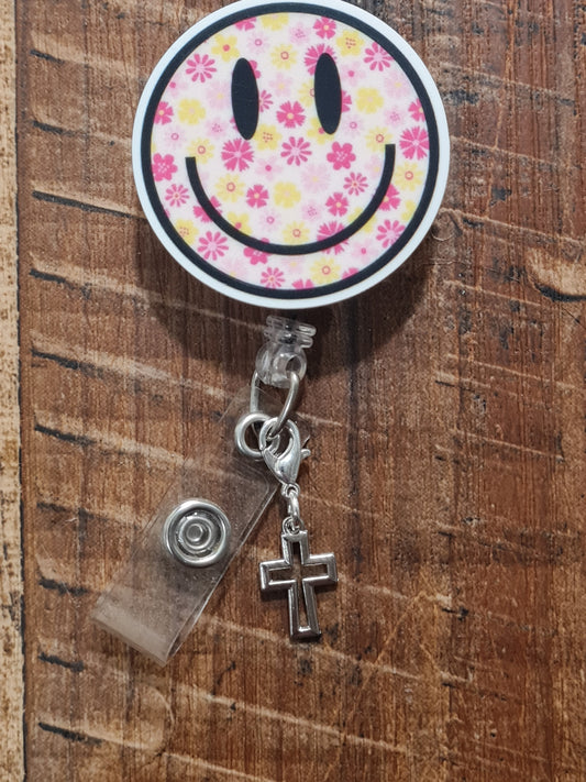 Cross ~ ID Badge Reel Charm ~ Custom Made Charm ~ Badge Buddy ~ Badge Accessories ~ Work Badge Charm ~ ID Badge Charm~ Christian Badge Charm