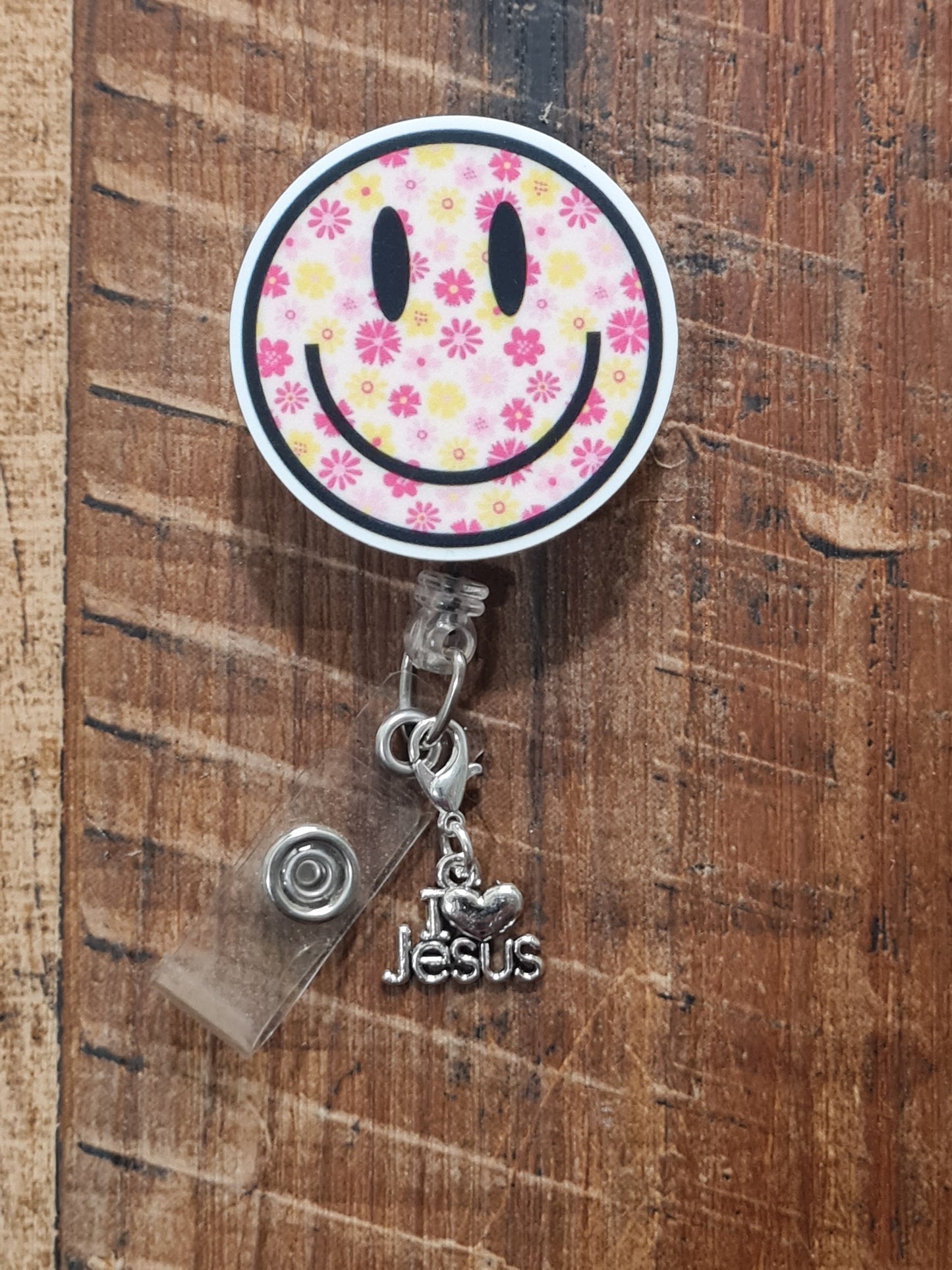 I Love Jesus ~ ID Badge Reel Charm ~ Custom Made Charms ~ Badge Buddy ~ Badge Accessories