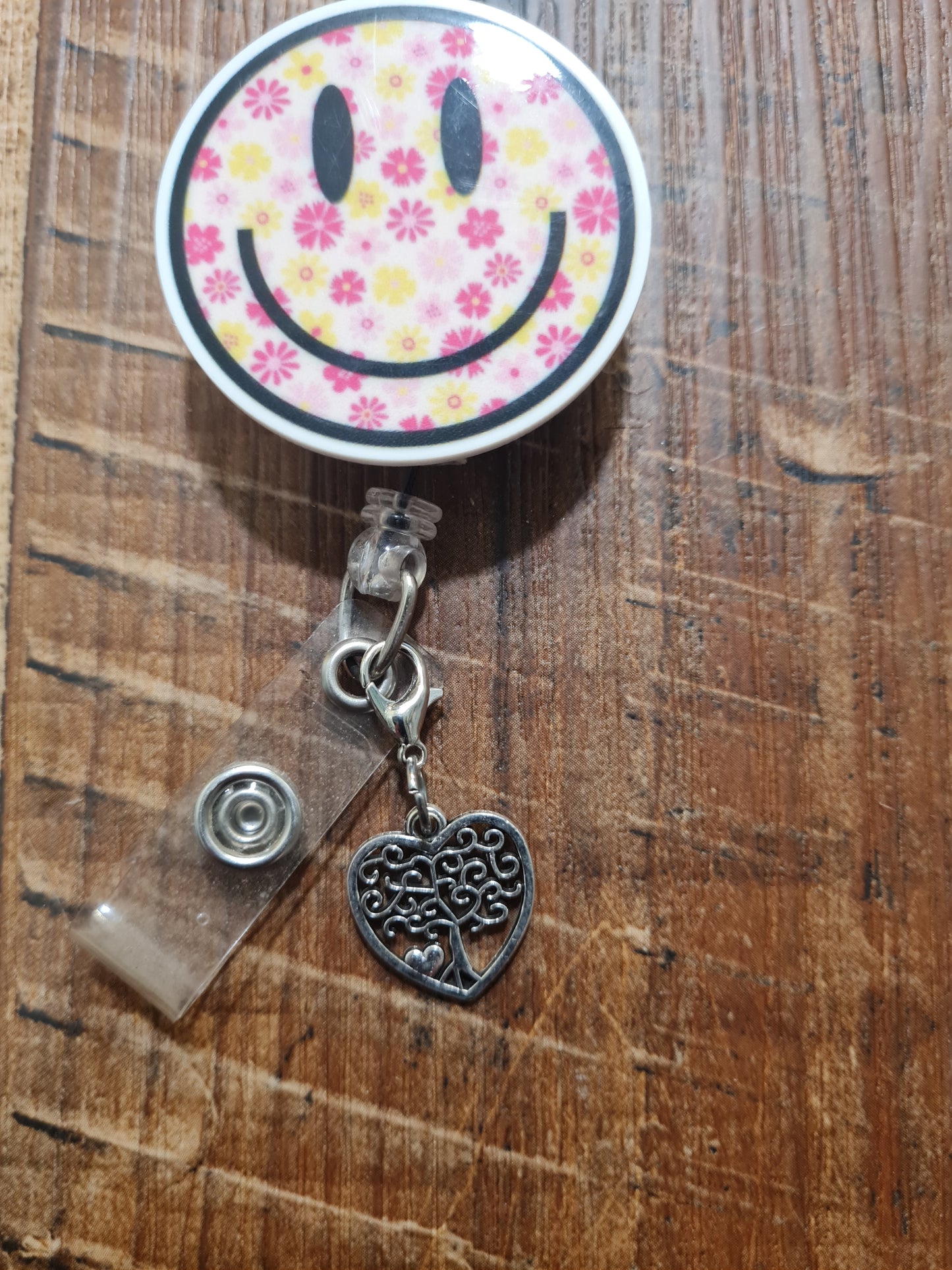 Family Tree Heart ~ ID Badge Reel Charm ~ Custom Made Charms ~ Badge Buddy ~ Badge Accessories