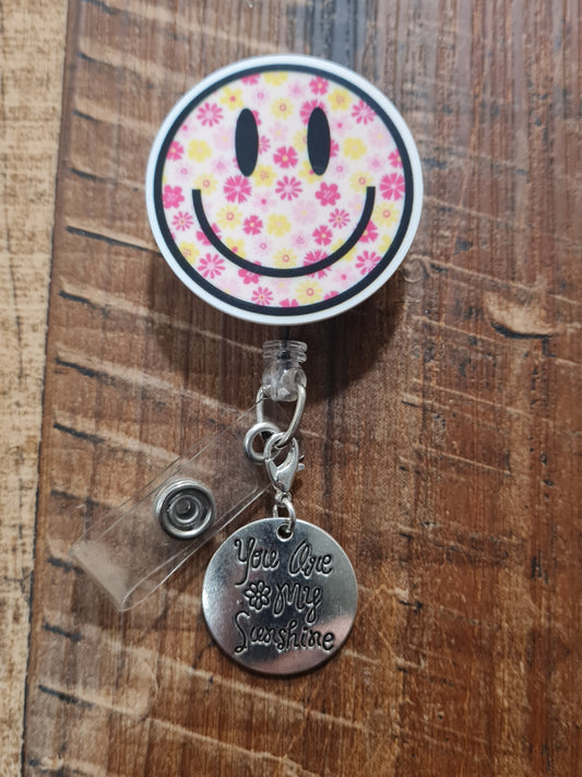 You Are My Sunshine ~ ID Badge Reel Charm ~ Custom Made Charms ~ Badge Buddy ~ Badge Accessories ~ Badge Charm ~ Sunshine Charm