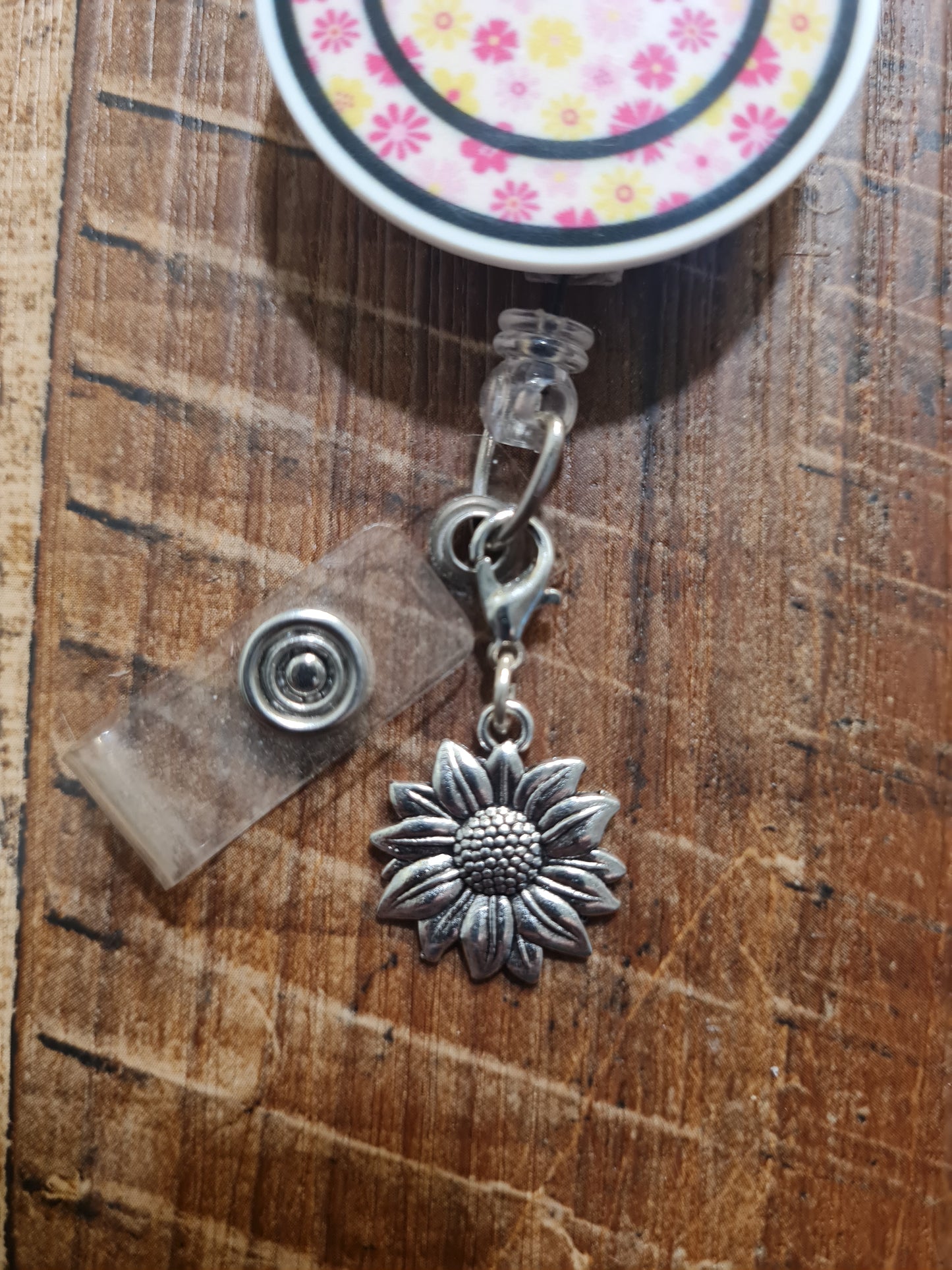 Sunflower Charm ~ ID Badge Reel Charm ~ Custom Made Charms ~ Badge Buddy ~ Badge Accessories ~ Sunflower Charm ~  Sunflower ID Badge Charm ~ Sunflower ID Badge Reel Charm - Cute Floral Lanyard Flair for Nurses, Teachers, and Medical Professionals