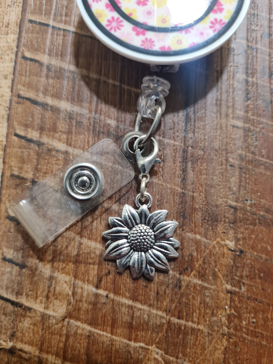 Sunflower Charm ~ ID Badge Reel Charm ~ Custom Made Charms ~ Badge Buddy ~ Badge Accessories ~ Sunflower Charm ~  Sunflower ID Badge Charm ~ Sunflower ID Badge Reel Charm - Cute Floral Lanyard Flair for Nurses, Teachers, and Medical Professionals