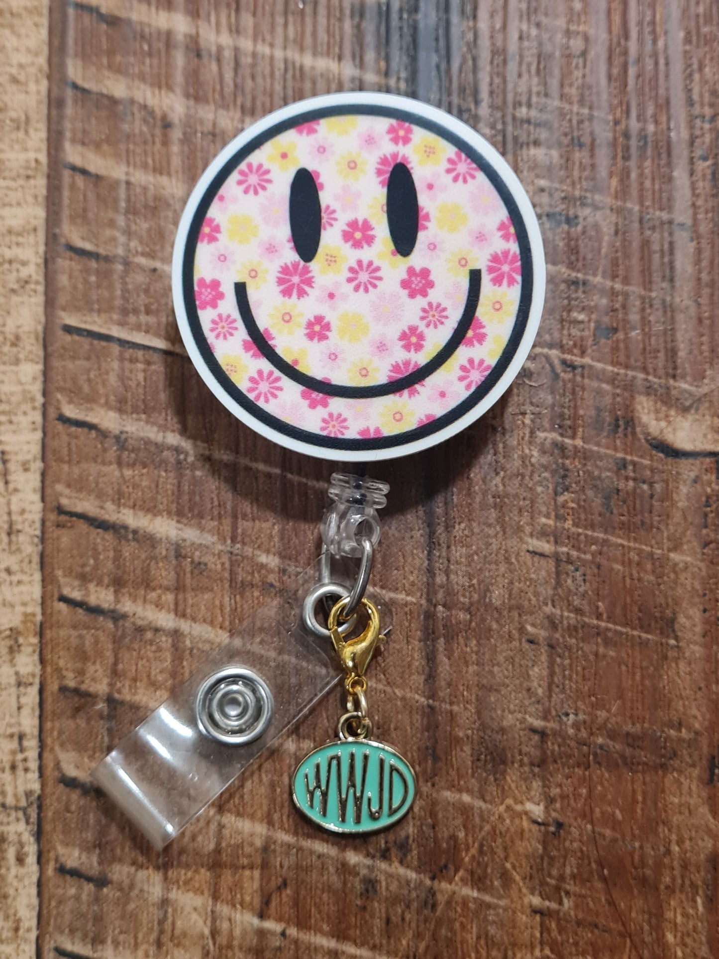 WWJD Badge Charm ~ ID Badge Reel Charm ~ Custom Made Charms ~ Badge Buddy ~ Badge Accessories ~ What Would Jesus Do Charm ~ WWJD Charm