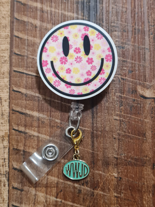 WWJD Badge Charm ~ ID Badge Reel Charm ~ Custom Made Charms ~ Badge Buddy ~ Badge Accessories ~ What Would Jesus Do Charm ~ WWJD Charm