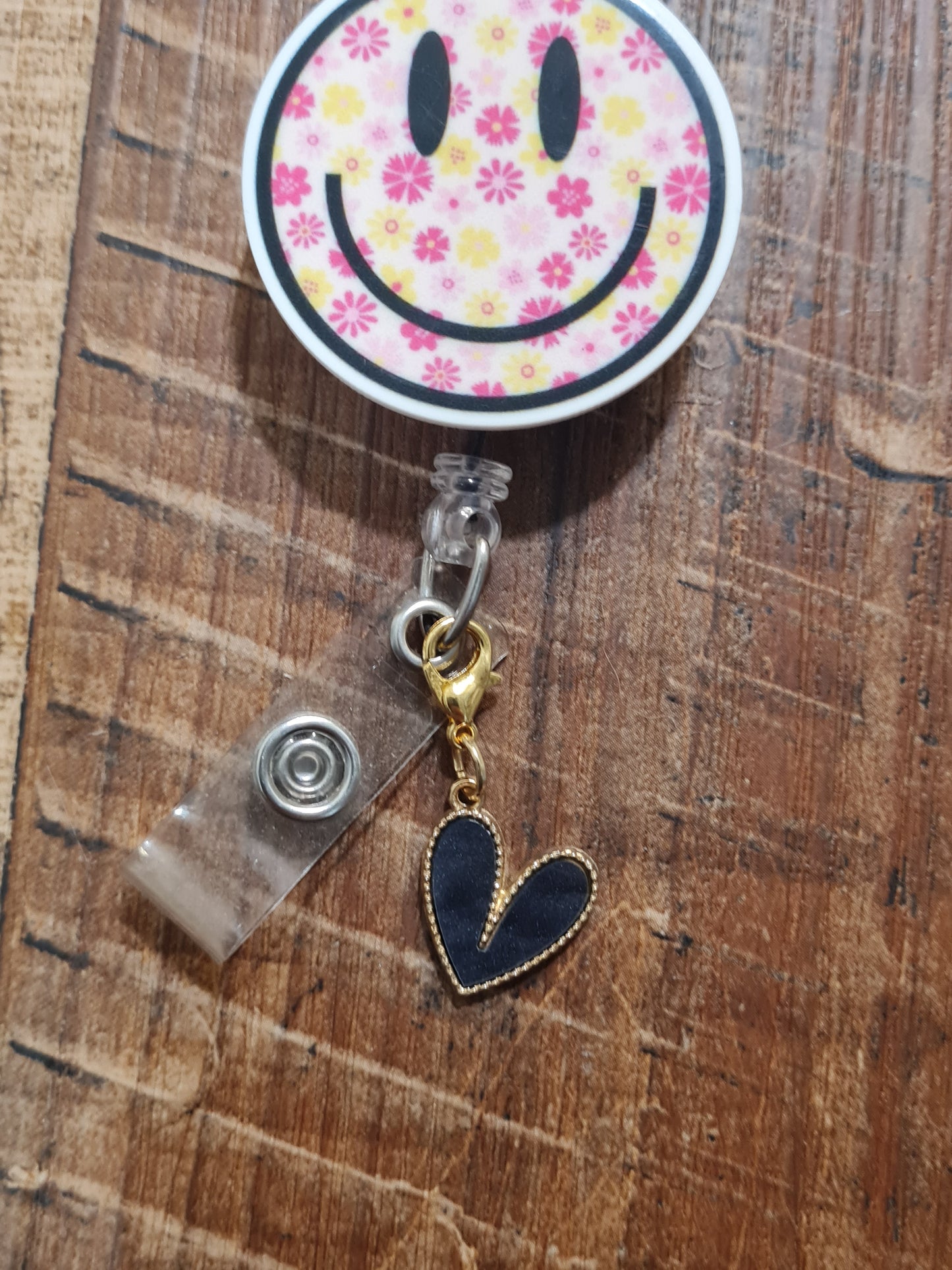 Glitter Heart ~ ID Badge Reel Charm ~ Custom Made Charms ~ Badge Buddy ~ Badge Accessories ~ Red Glitter Heart ~ Badge Charm ~ Funky Retro Heart ID Badge Reel Charm - Colorful Groovy Lanyard Flair for Pediatric Nurses and Art Teachers