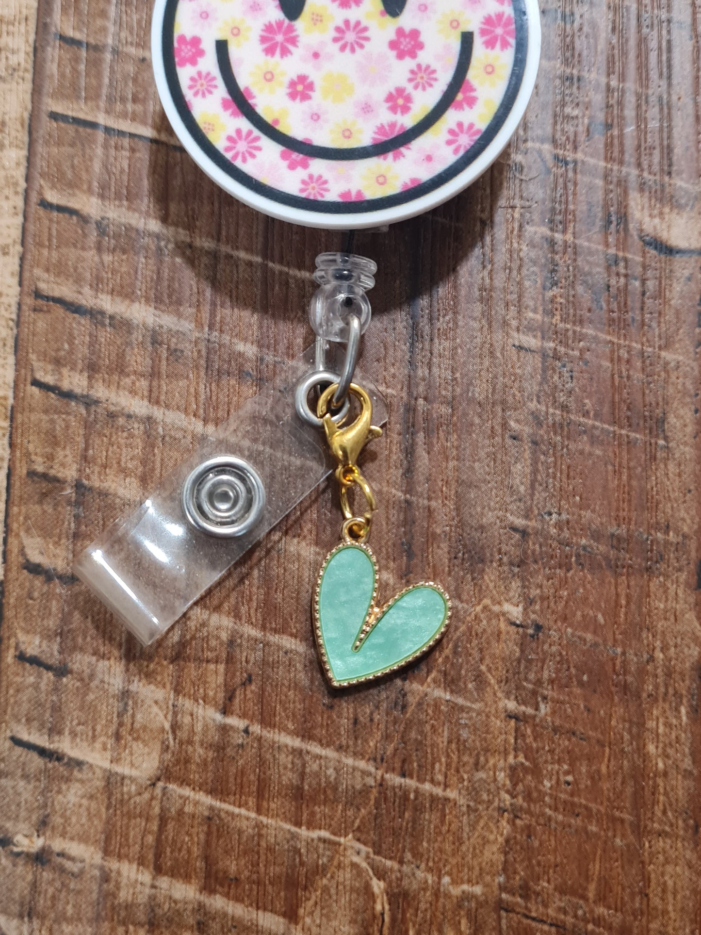 Glitter Heart ~ ID Badge Reel Charm ~ Custom Made Charms ~ Badge Buddy ~ Badge Accessories ~ Red Glitter Heart ~ Badge Charm ~ Funky Retro Heart ID Badge Reel Charm - Colorful Groovy Lanyard Flair for Pediatric Nurses and Art Teachers