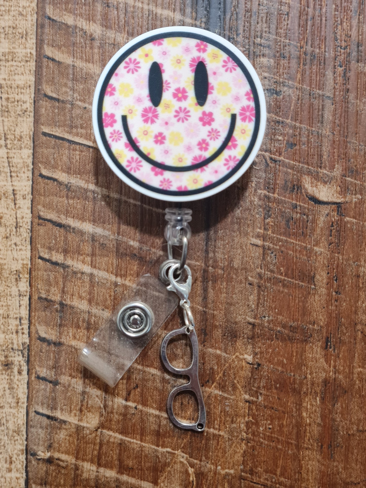 Eyeglasses ~ ID Badge Reel Charm ~ Custom Made Charms ~ Badge Buddy ~ Badge Accessories