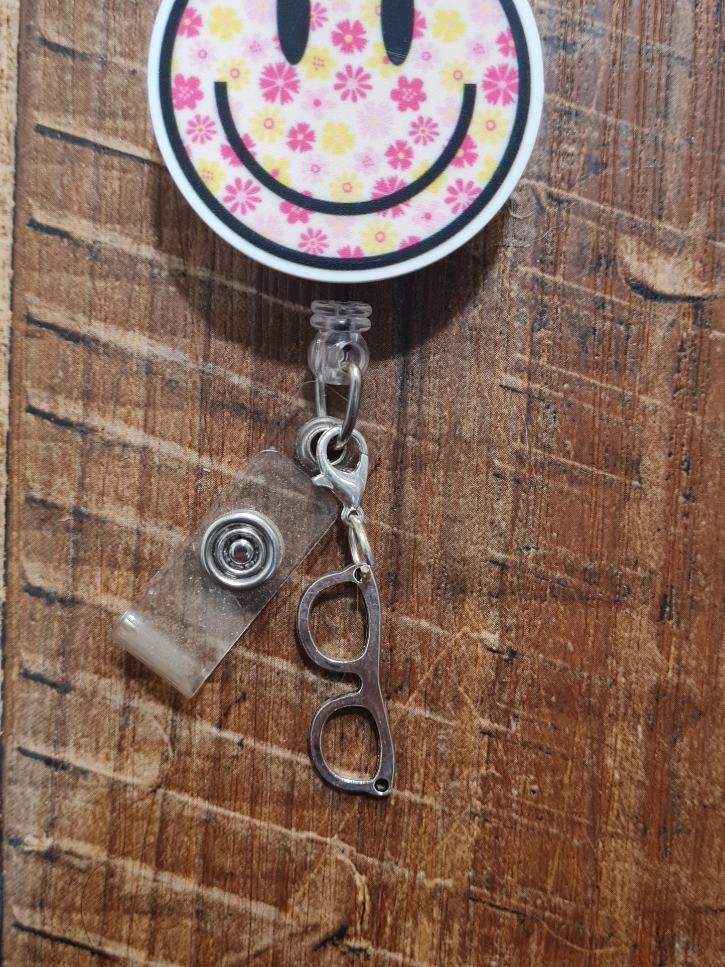 Eyeglasses ~ ID Badge Reel Charm ~ Custom Made Charms ~ Badge Buddy ~ Badge Accessories