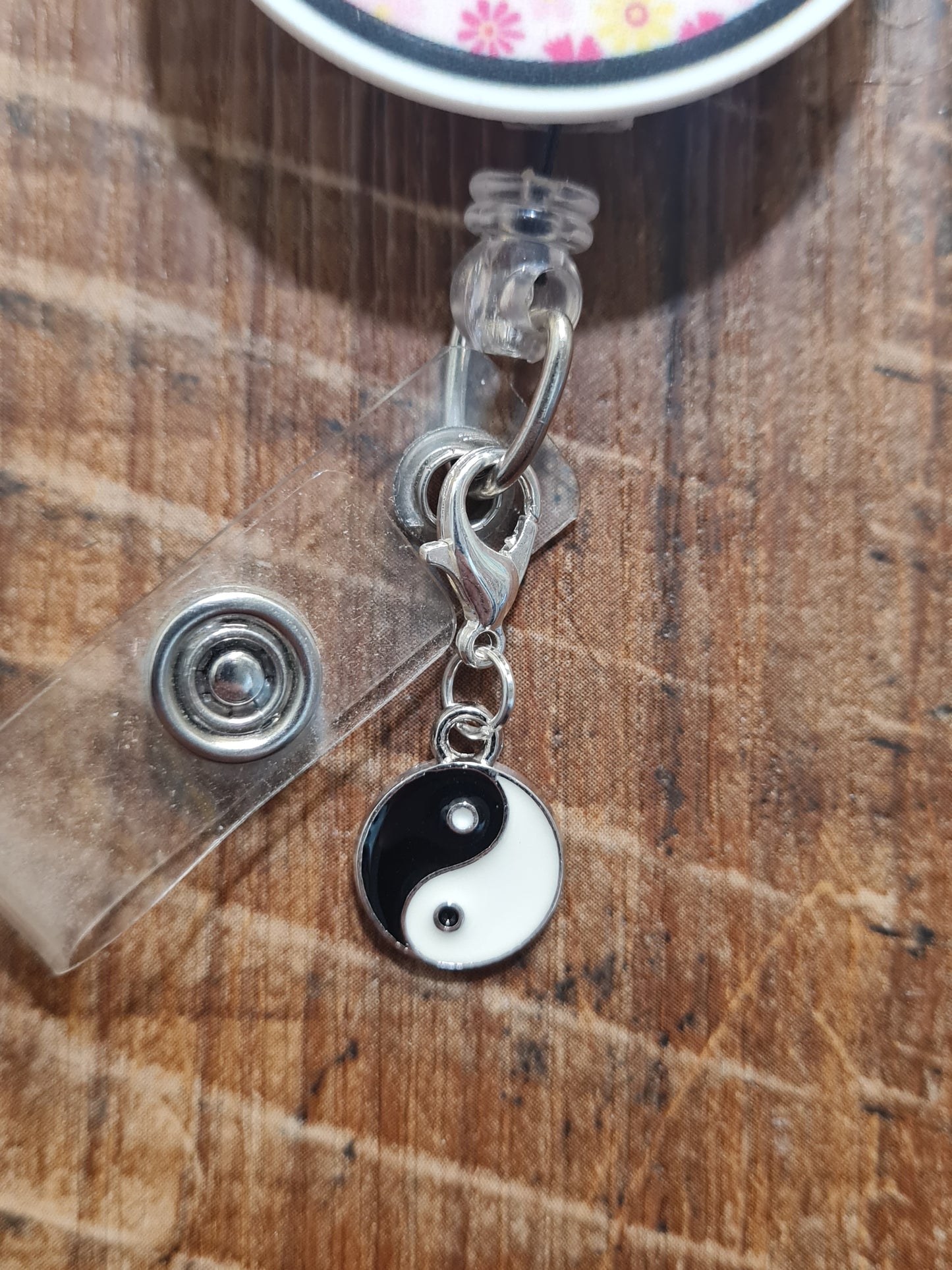 Yin Yang ~ ID Badge Reel Charm ~ Custom Made Charms ~ Badge Buddy ~ Badge Accessories ~ Badge Charm ~ Yin and Yang ~ Yin Yang ID Badge Reel Charm - Balance & Zen Lanyard Flair for Mental Health Nurses and Counselors