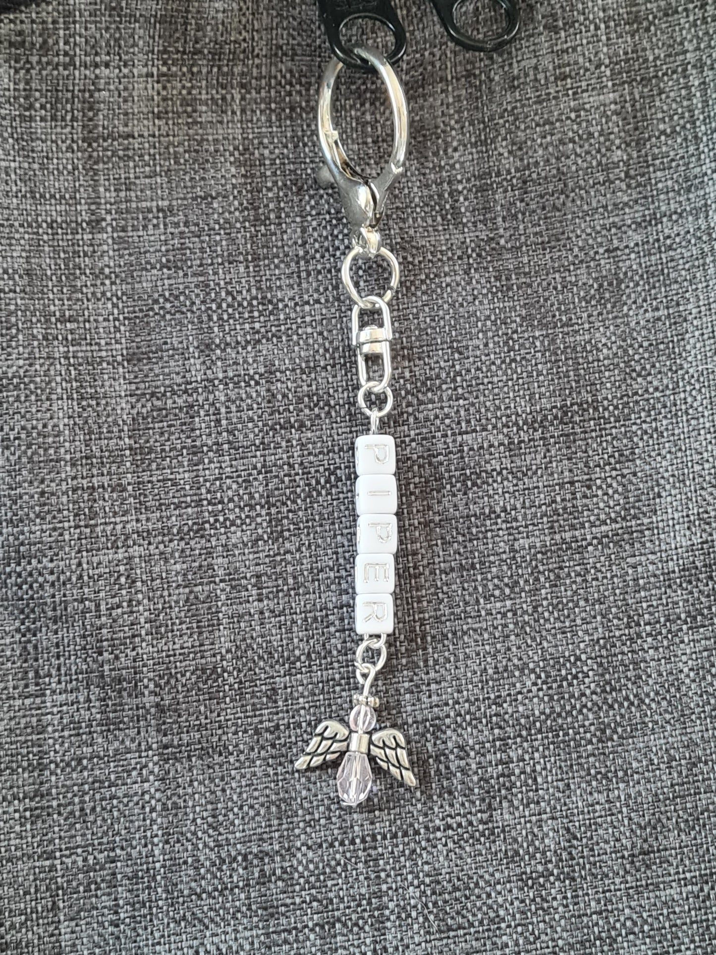 Aesthetic Custom Name Bag Charm - Personalized Keychain for School Backpacks and Handbags - Trendy Bag Accessory