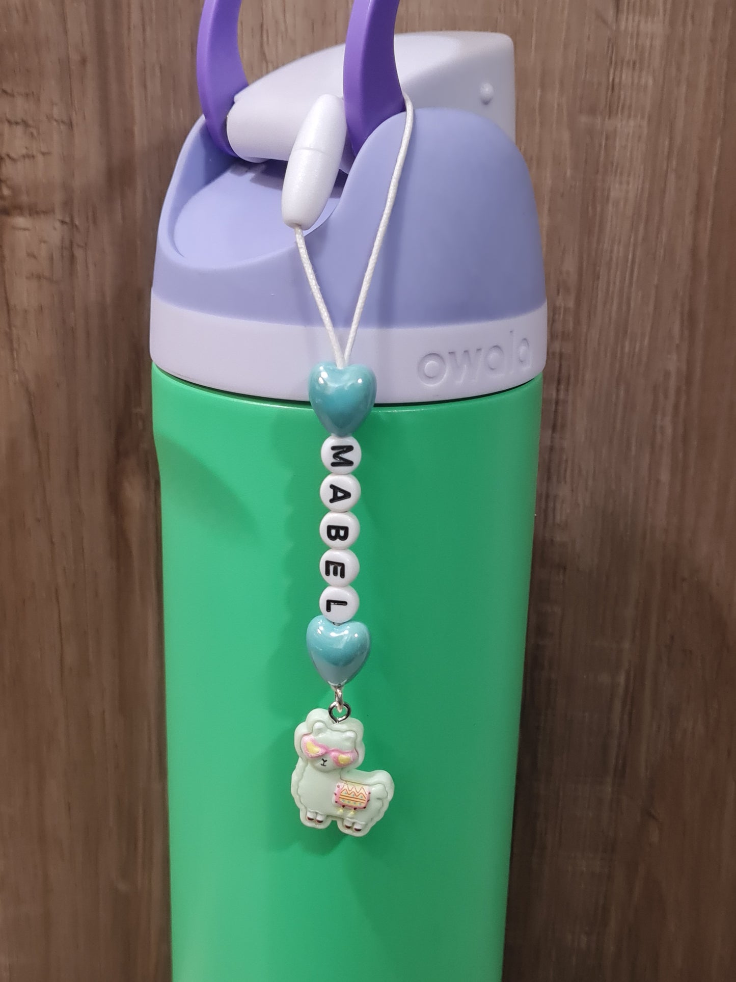 Personalized Llama Owala Bottle Charm - Custom Name Tag Accessory for Owala and Stanley Water Bottles