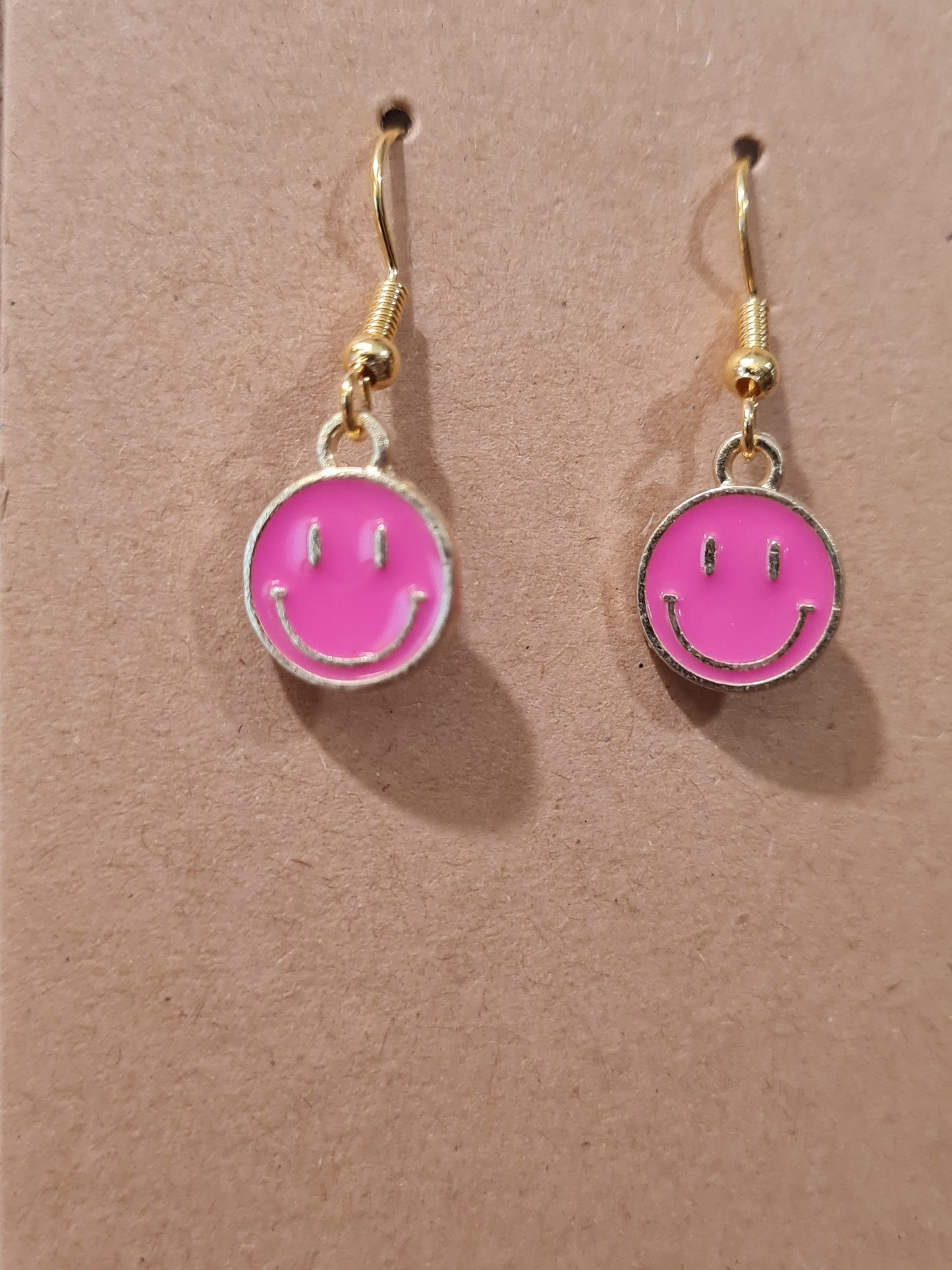 Smiley Face Earrings - 6 Color Options ~ Stainless Fish Hook Posts