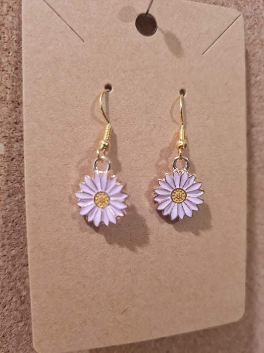 Daisy ~ Sunflower ~ Earrings ~ 7 Colors ~ Stainless Fish Hook Posts