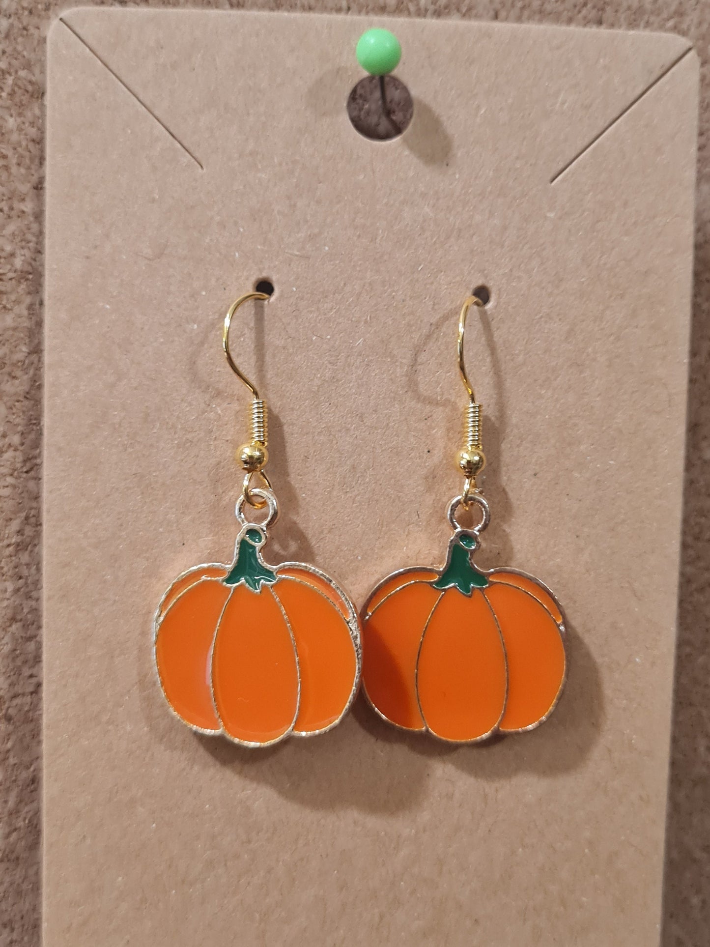 Cute Pumpkin Earrings ~ Stainless Fish Hook Posts ~ Halloween & Thanksgiving Earrings