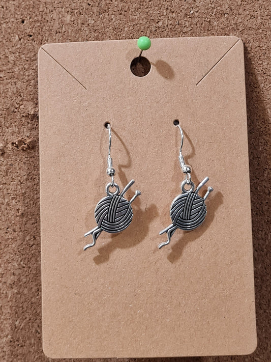 Knitting Earrings ~ Stainless Fish Hook Posts