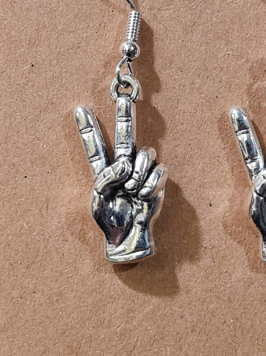 Peace Earrings ~ Stainless Fish Hook Posts