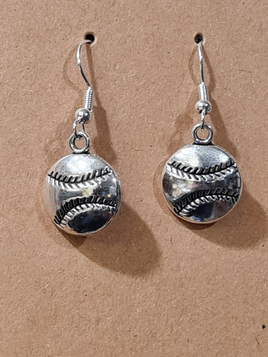 Baseball Earrings ~ Stainless Fish Hook Posts
