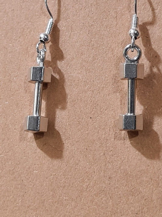 Weight Earrings ~ Stainless Fish Hook Posts ~ Workout