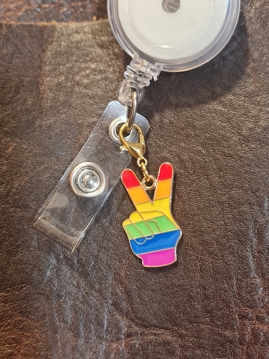 Pride ~ ID Badge Reel Charm ~ Custom Made Charms ~ Badge Buddy ~ Badge Accessories