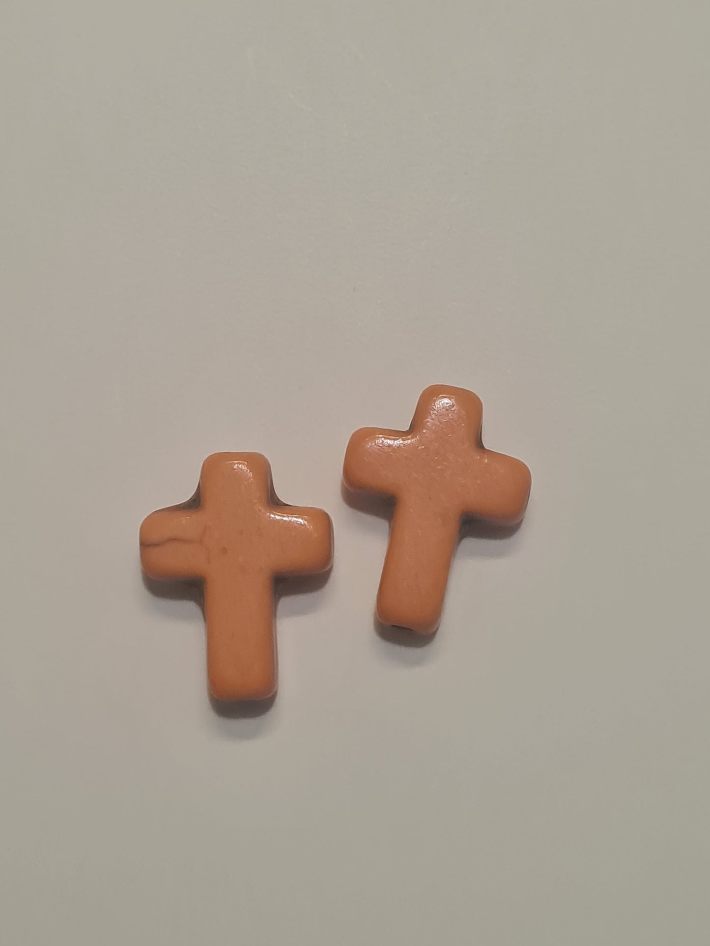 Ceramic Cross Earrings ~ Stainless Fish Hook Posts