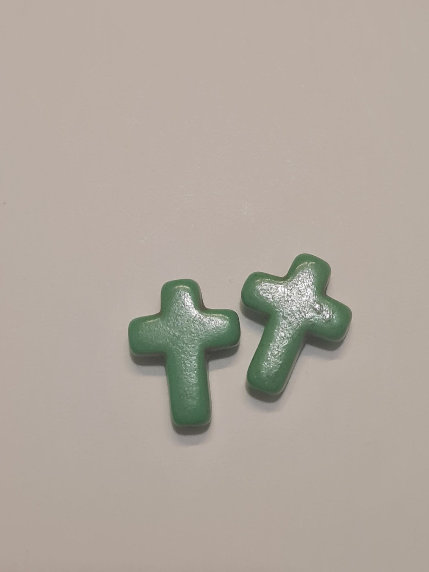 Ceramic Cross Earrings ~ Stainless Fish Hook Posts