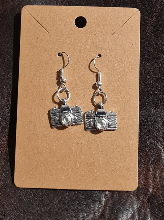 Camera Earrings ~ Stainless Fish Hook Posts ~ Photographer