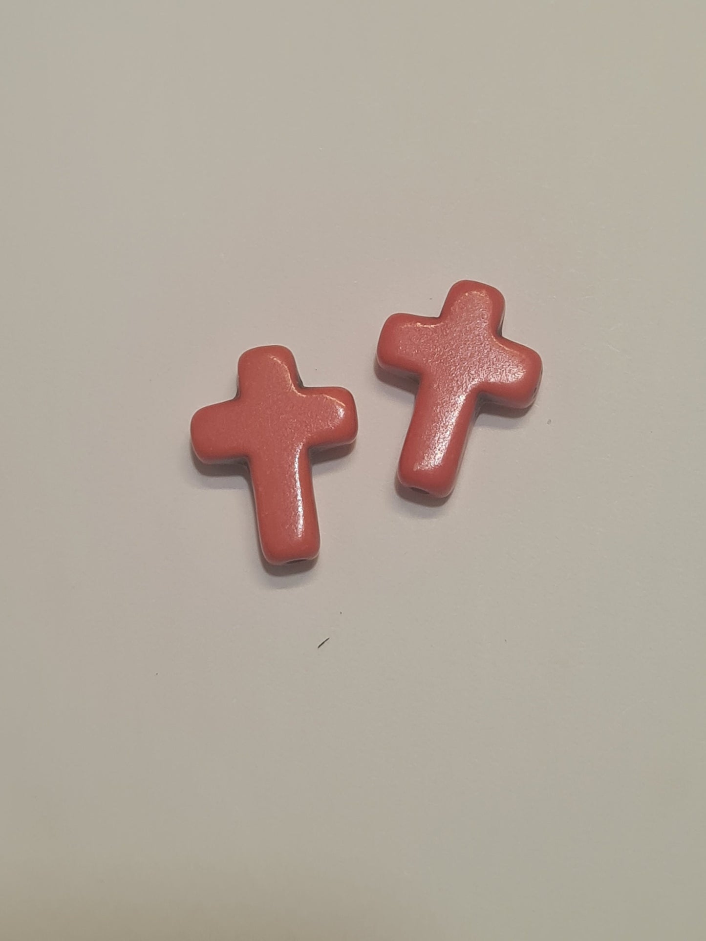 Ceramic Cross Earrings ~ Stainless Fish Hook Posts