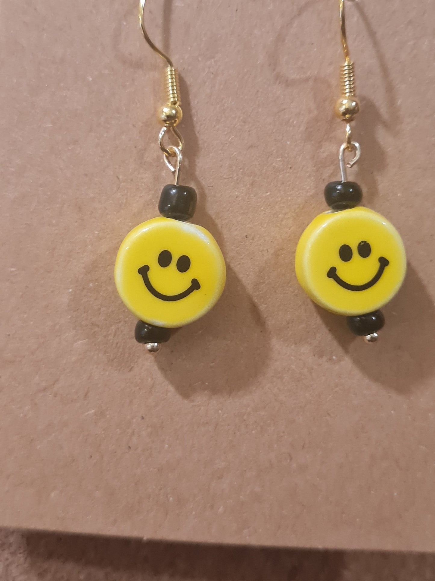 Smiley Face Earrings ~ Stainless Fish Hook Posts