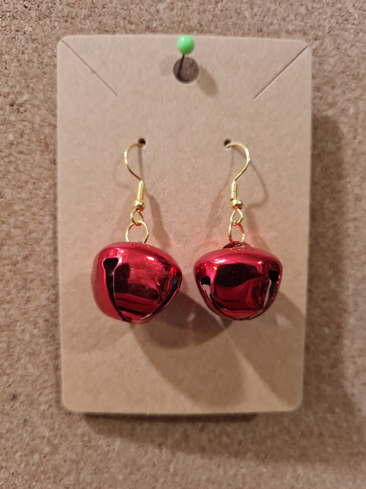 Christmas Bell Earrings ~ Stainless Fish Hook Posts ~ Christmas Earrings