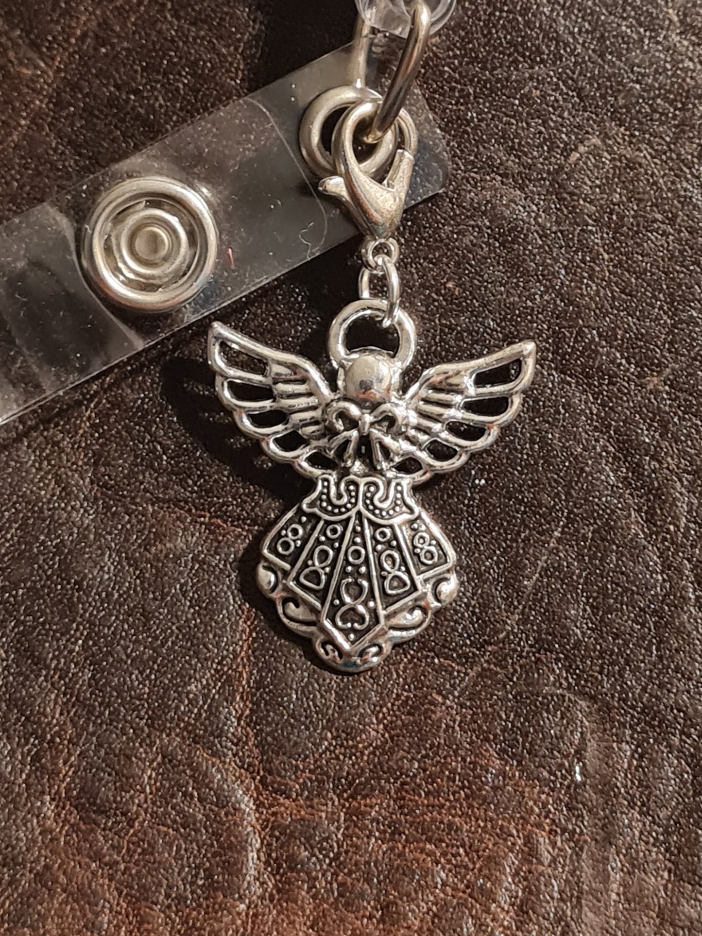 Angel ~ ID Badge Reel Charm ~ Custom Made Charms ~ Badge Buddy ~ Badge Accessories