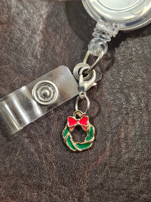 Christmas Themed Charm ~ ID Badge Reel Charm ~ Custom Made Charms ~ Badge Buddy ~ Badge Accessories