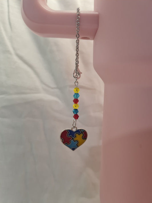 Autism Awareness Tumbler Charm ~ Stanley Cup Charm ~ Custom Made Charms ~ Austistic Awareness ~ Cup Accessory