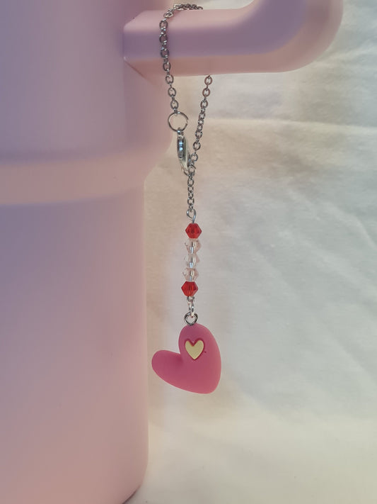 Valentine's Day Tumbler Charm ~ Stanley Cup Charm ~ Custom Made Charms ~ Heart Charm ~ Cup Accessory