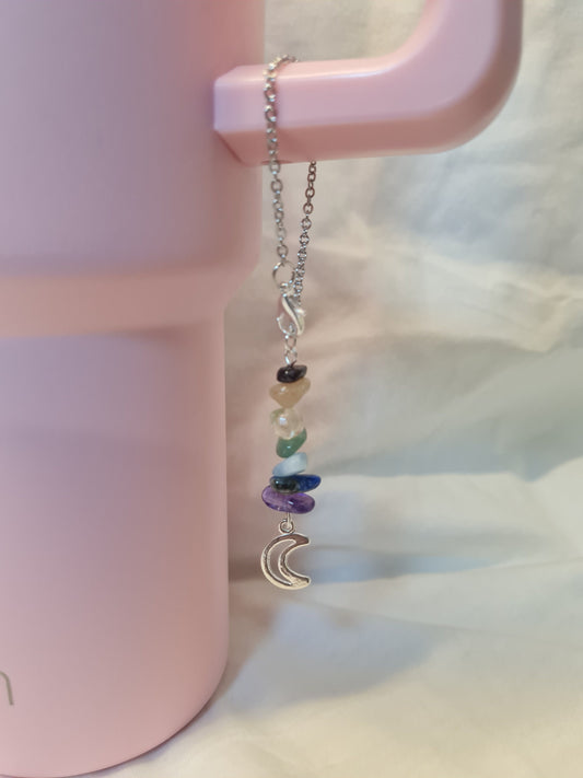 Chakra Tumbler Charm ~ Stanley Cup Charm ~ Custom Made Charms  ~ Handle Charm ~ Cup Handle Charm ~ Cup Accessory ~ Natural Stone