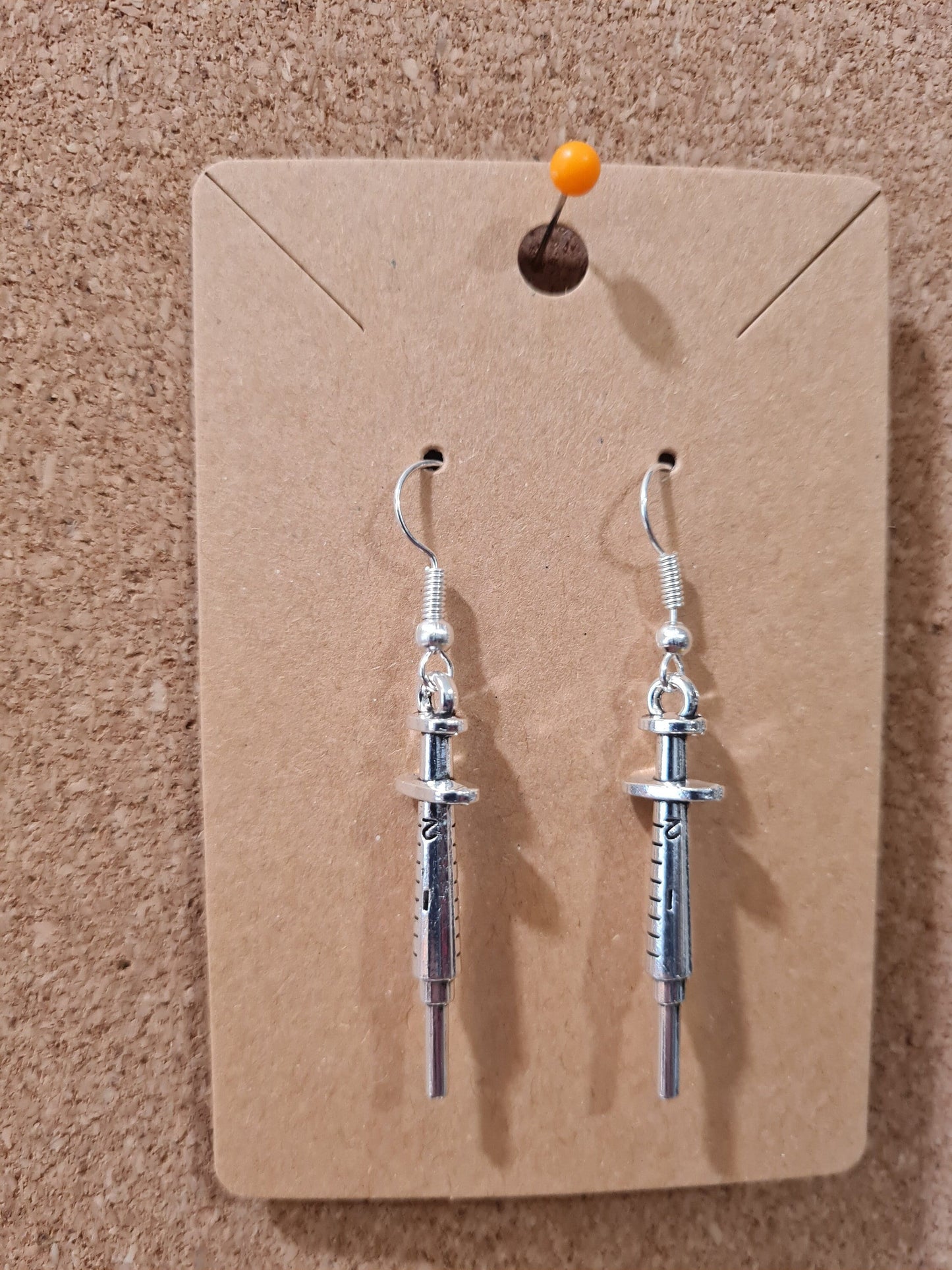 Hypodermic Needles Earrings ~ Stainless Fish Hook Posts