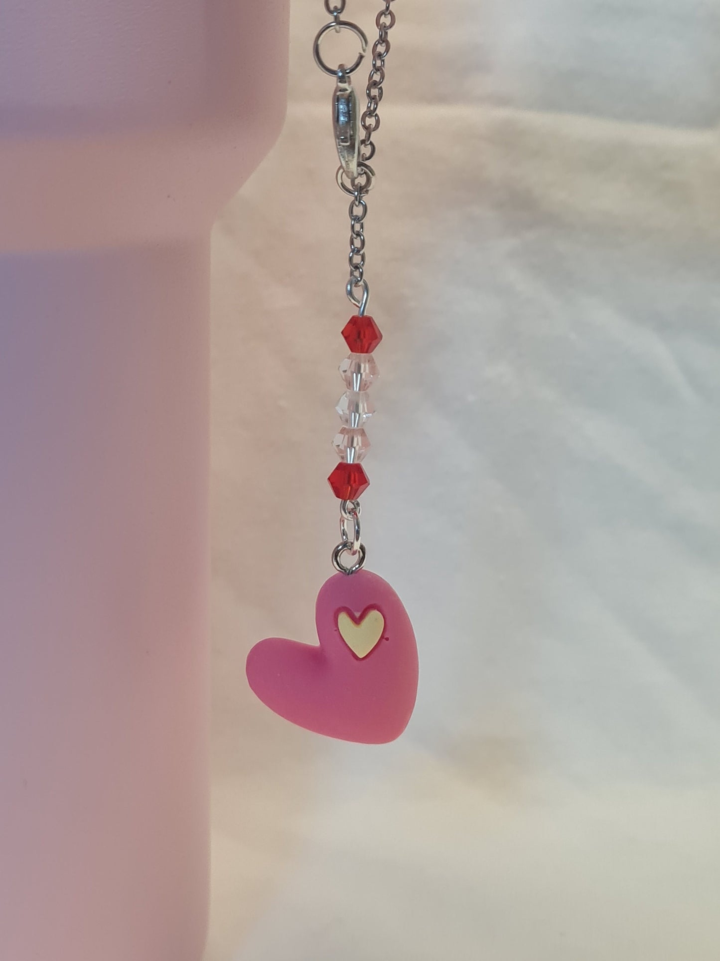 Valentine's Day Tumbler Charm ~ Stanley Cup Charm ~ Custom Made Charms ~ Heart Charm ~ Cup Accessory